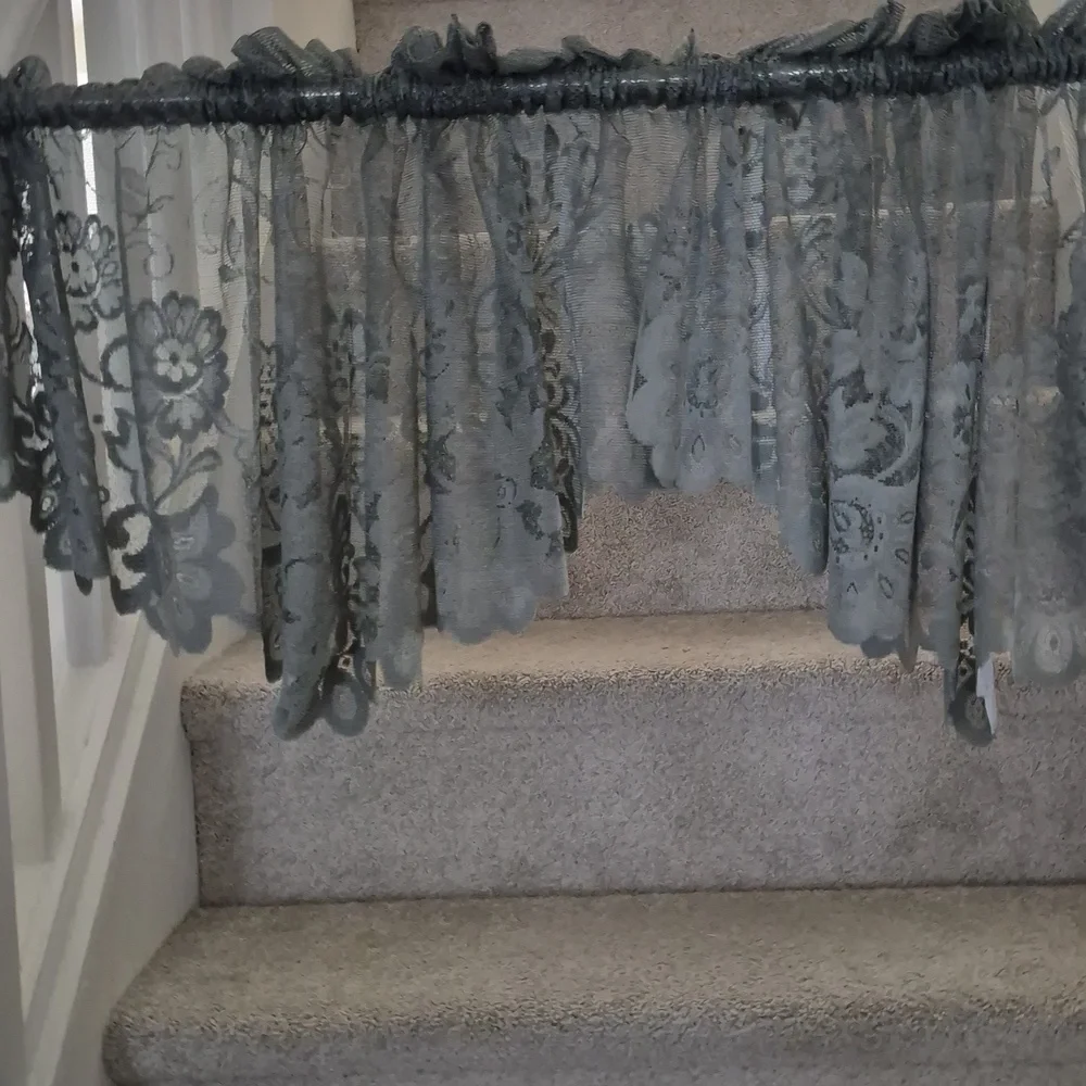 Lacey Sage Green Curtain Valances Two